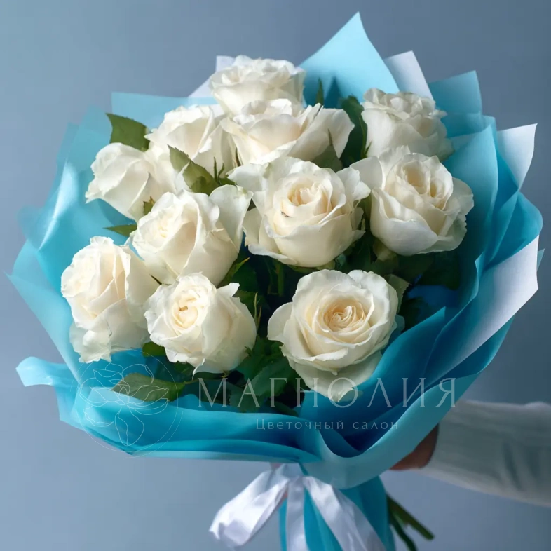 Белые розы &laquo;Тишина зимы&raquo;