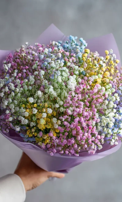 Монобукет из гипсофилы «Пушистая симфония»