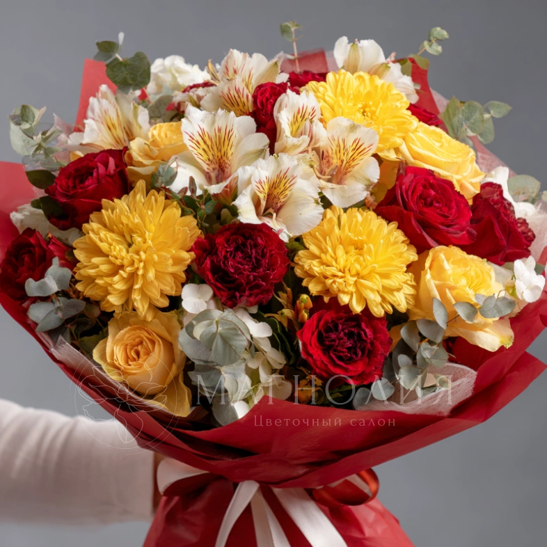 Букет с хризантемами &laquo;Ранняя осень&raquo;