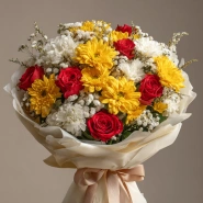 Букет с хризантемами &laquo;Осенний луч&raquo; 0