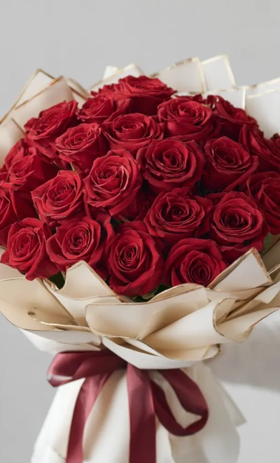 Красные розы «Рубиновое сияние»